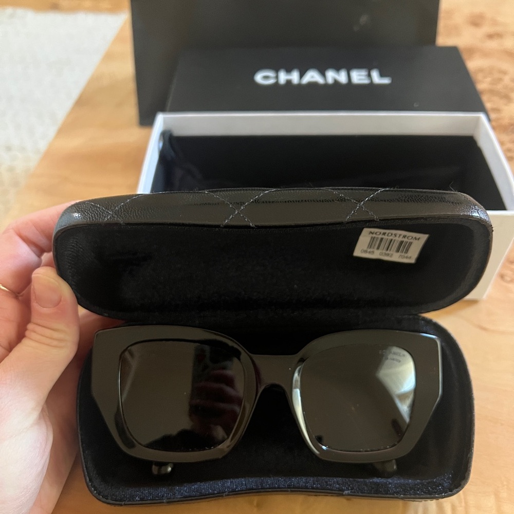 CHANEL 5506 Tortoise and Black Sunglasses